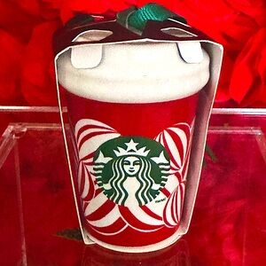 ♥️NWT🎄Starbucks Holiday 2024🤍Mini Ceramic Hot Cup Ornament